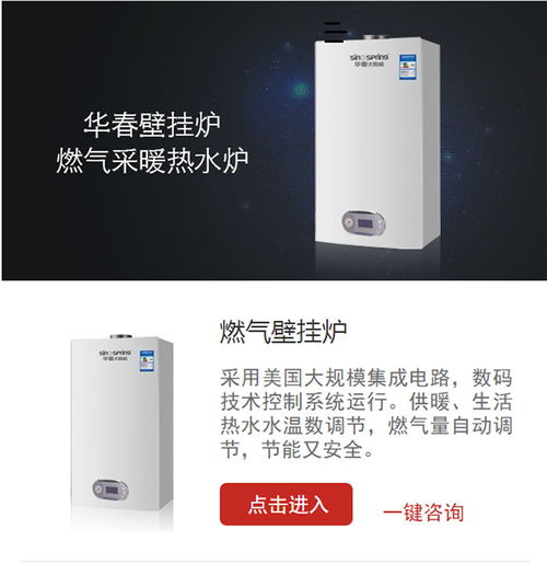 燃气壁挂炉 华春新能源品质保证 燃气壁挂炉生产厂家